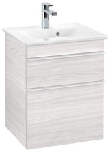Villeroy & Boch Waschtischunterschrank VENTICELLO 466 mm Eiche Santana Oak mit 2 Auszügen und Griffleiste in Chrom