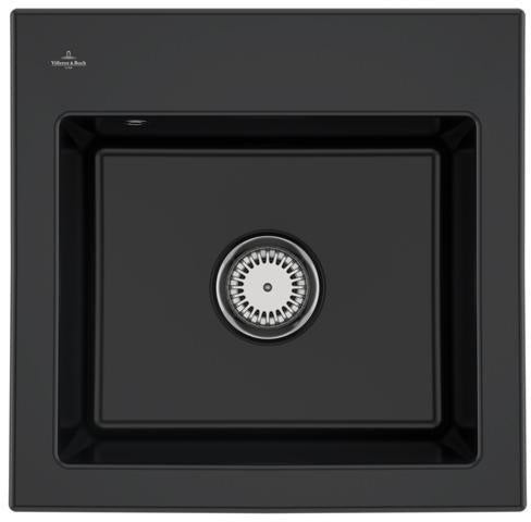 Villeroy & Boch Subway 50 S Einbauspüle Keramik Ebony CeramicPlus 525x510mm