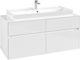 Villeroy & Boch Collaro Waschtischunterschrank 1200 mm Soft Grey mit 4 Auszügen