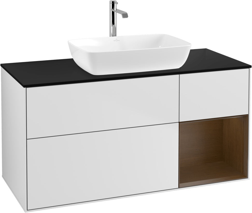 Villeroy & Boch Finion Waschbeckenunterschrank 1200 mm Glossy White Lacquer mit Beleuchtung