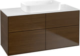 Villeroy & Boch Finion Waschtischunterschrank 1200 mm Glossy White Lack mit 4 Auszügen