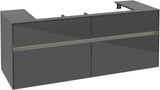 Villeroy & Boch Waschtischunterschrank Collaro C092 B0 1400 mm Glossy Grey mit LED-Beleuchtung