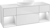 Villeroy & Boch Finion Waschtischunterschrank GD01GF 1600 mm Glossy White Lacquer mit Beleuchtung
