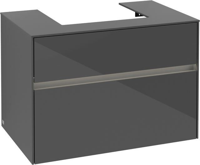 Villeroy & Boch Collaro Waschbeckenunterschrank 800 mm Glossy Grey mit LED-Beleuchtung