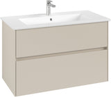 Villeroy & Boch Collaro Waschbeckenunterschrank 961 mm White Oak – 2 Auszüge, SoftClosing
