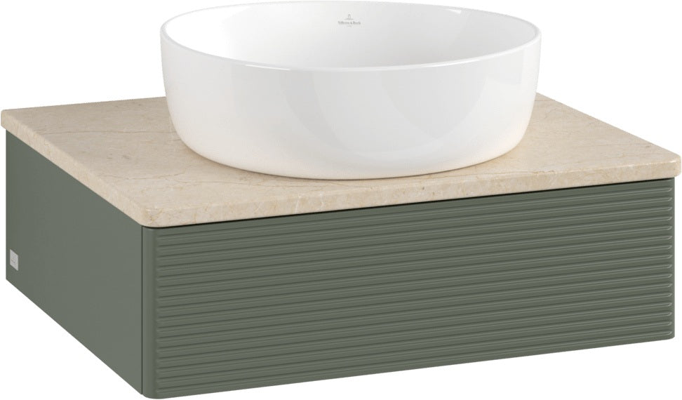Villeroy & Boch Waschbeckenunterschrank Antao 600 mm Anthracite Matt Lacquer mit LED-Beleuchtung
