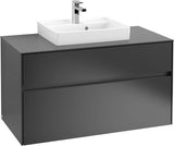 Villeroy & Boch Collaro Waschtischunterschrank 1000 mm mit LED-Beleuchtung White Wood