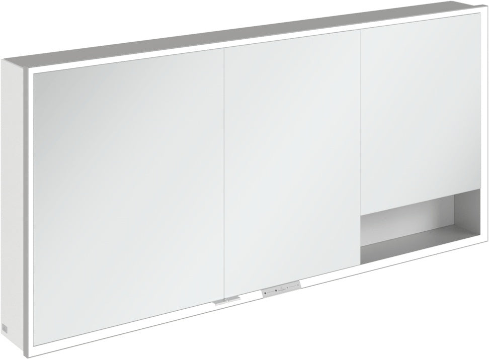 Villeroy & Boch Spiegelschrank My View+ 1600 mm Graphite mit LED-Beleuchtung und SoftClosing