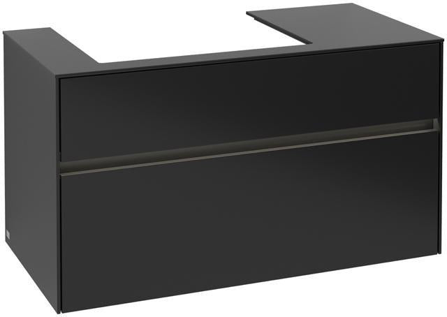 Villeroy & Boch Collaro Waschtischunterschrank 1000 mm mit LED-Beleuchtung und 2 Auszügen, White Wood