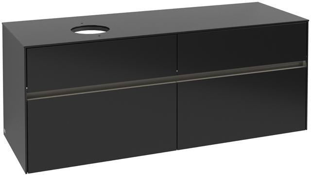 Villeroy & Boch Collaro Waschtischunterschrank 1400 mm mit LED-Beleuchtung und 4 Auszügen, White Wood