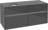 Villeroy & Boch Waschtischunterschrank Collaro C042 B0 1200 mm Glossy Grey mit Beleuchtung