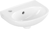 Villeroy & Boch Handwaschbecken O.novo 43403L 360x275 mm Weiß Alpin Oval Hahnloch links