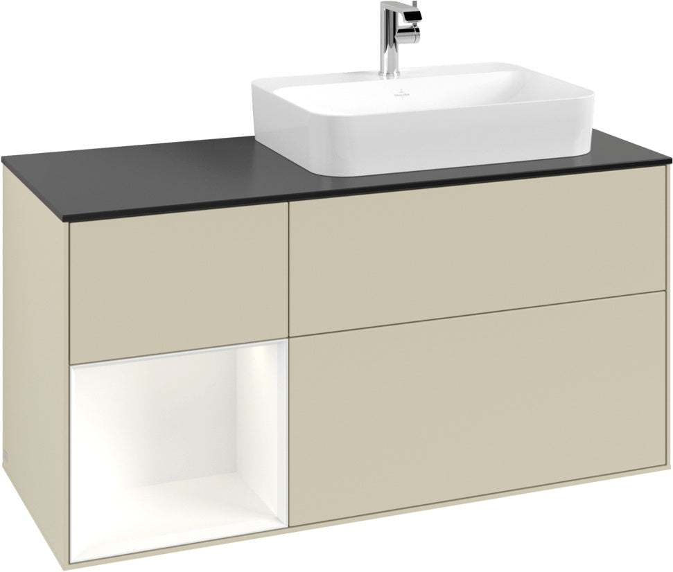 Villeroy & Boch Finion Waschbeckenunterschrank 1200 mm Glossy White Lacquer mit Beleuchtung
