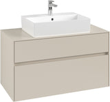 Villeroy & Boch Collaro Waschbeckenunterschrank C125 B0 1000 mm Cashmere Grey mit LED-Beleuchtung