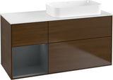 Villeroy & Boch Finion Waschtischunterschrank 1200 mm Glossy White mit Beleuchtung