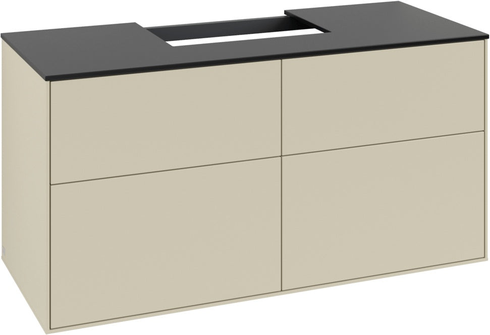 Villeroy & Boch Finion Waschbeckenunterschrank 1200 mm Glossy White Lacquer mit LED-Beleuchtung