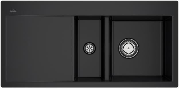 Villeroy & Boch Subway 60 Flat Einbauspüle 965 mm Ebony CeramicPlus