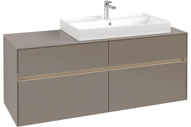 Villeroy & Boch Collaro Waschtischunterschrank 1400 mm mit LED-Beleuchtung und 4 Auszügen