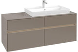 Villeroy & Boch Collaro Waschtischunterschrank 1400 mm mit LED-Beleuchtung und 4 Auszügen