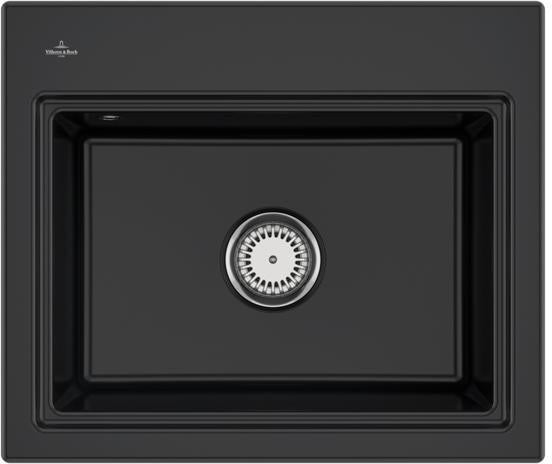 Villeroy & Boch Einbauspüle Subway Style 60 S 600x510mm Keramik Ebony CeramicPlus