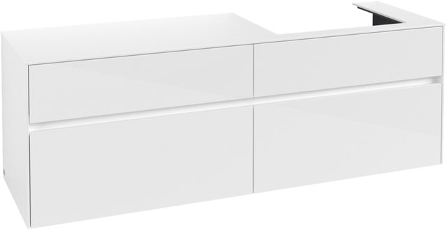 Villeroy & Boch Waschtischunterschrank Collaro C023 1600 mm Glossy White mit 4 Auszügen