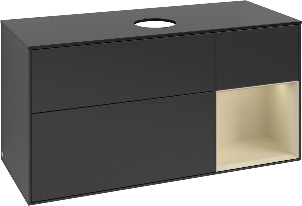 Villeroy & Boch Finion Waschtischunterschrank FA72GFGF 1200 mm Glossy White Lacquer mit LED-Beleuchtung