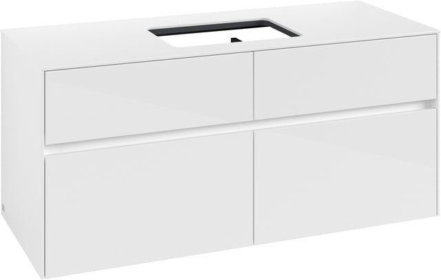Villeroy & Boch Waschtischunterschrank Collaro C11200 Glossy White 1200 mm mit 4 Auszügen und SoftClosing