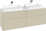 Villeroy & Boch Finion Waschbeckenunterschrank 1600 mm Glossy White mit LED-Beleuchtung