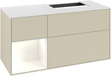 Villeroy & Boch Waschtischunterschrank Finion G141G 1200 mm Glossy White mit LED-Beleuchtung