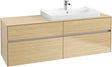 Villeroy & Boch Waschtischunterschrank Collaro C027 B0 1600 mm Nordic Oak mit Beleuchtung