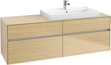 Villeroy & Boch Waschtischunterschrank Collaro C027 B0 1600 mm Nordic Oak mit Beleuchtung