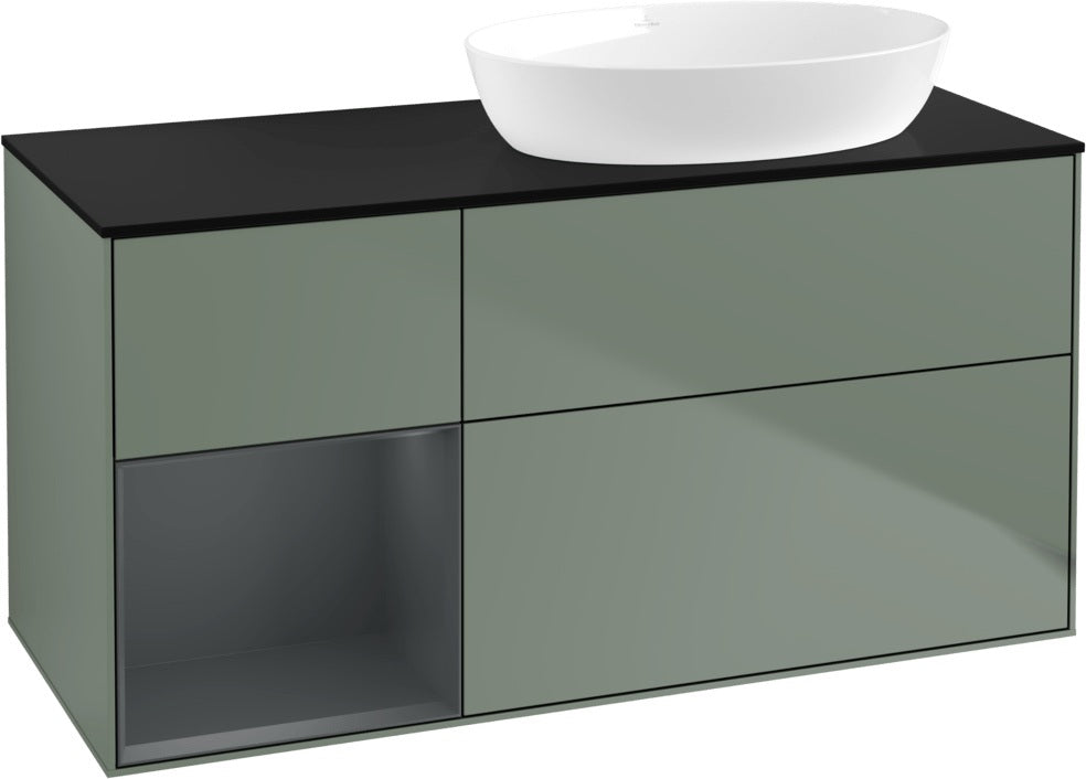 Villeroy & Boch Waschtischunterschrank Finion FA42G 1200 mm Glossy White Lacquer mit Beleuchtung