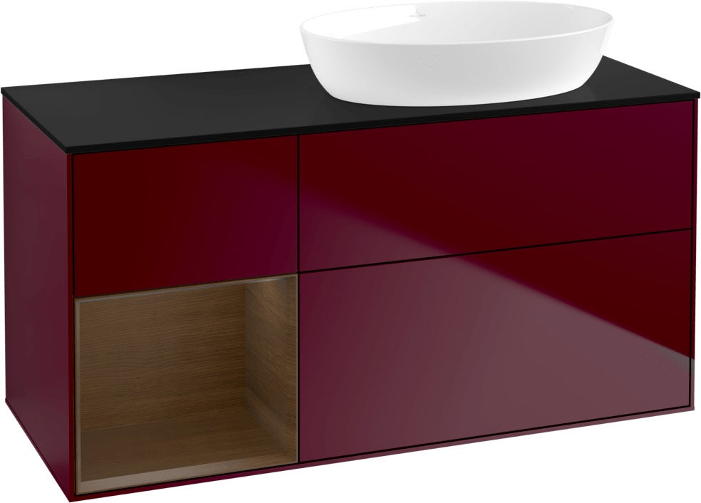 Villeroy & Boch Waschtischunterschrank Finion FA42G 1200 mm Glossy White Lacquer mit Beleuchtung