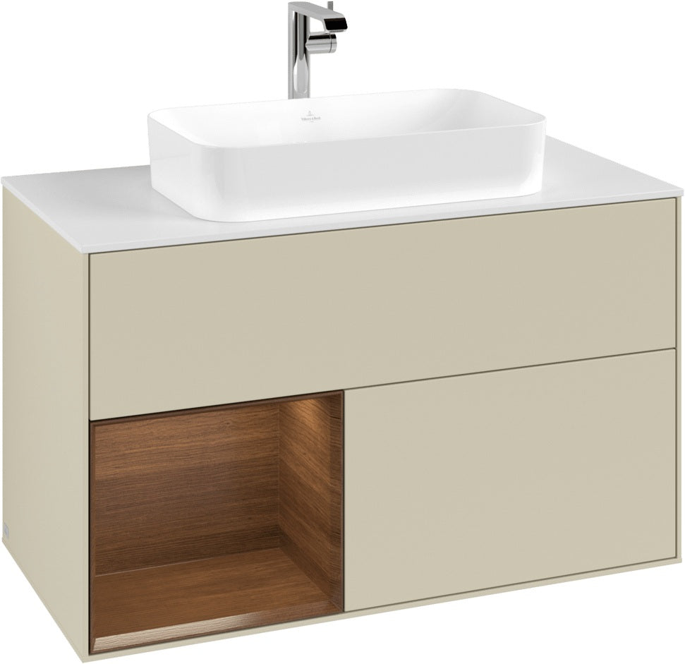 Villeroy & Boch Waschtischunterschrank Finion G241GF Glossy White Lacquer 1000 mm mit Beleuchtung