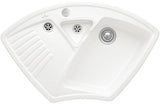 Villeroy & Boch Eckspüle Arena Eck 975x625mm Ivory CeramicPlus mit Ablaufgarnitur