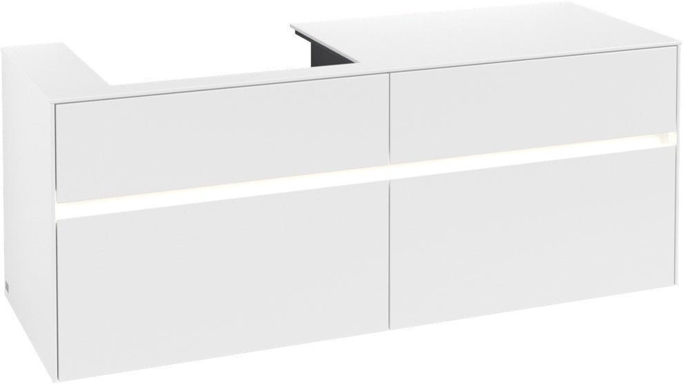 Villeroy & Boch Waschbeckenunterschrank Collaro C085 B0 1400 mm White Matt mit Beleuchtung