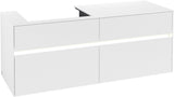 Villeroy & Boch Waschbeckenunterschrank Collaro C085 B0 1400 mm White Matt mit Beleuchtung