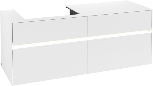 Villeroy & Boch Waschbeckenunterschrank Collaro C085 B0 1400 mm White Matt mit Beleuchtung