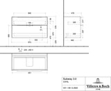 Villeroy & Boch Subway 3.0 Waschtischunterschrank C570L0 Brilliant White mit LED-Beleuchtung und SoftClosing