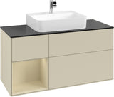 Villeroy & Boch Finion Waschbeckenunterschrank 1200 mm Glossy White mit Beleuchtung