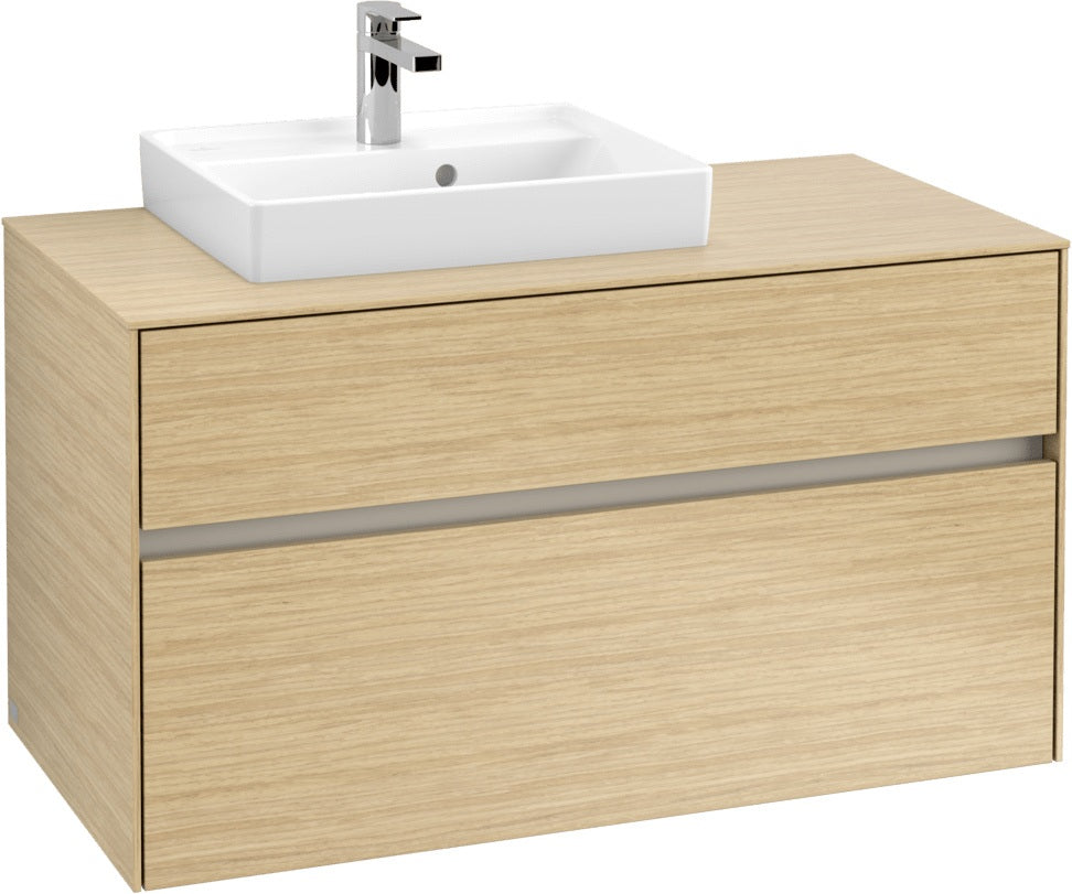 Villeroy & Boch Waschtischunterschrank Collaro C014 B0 1000 mm Nordic Oak mit Beleuchtung
