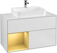 Villeroy & Boch Finion Waschtischunterschrank 1000 mm White Matt Lacquer mit LED-Beleuchtung