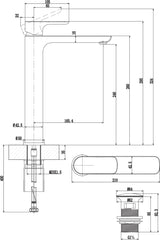Villeroy & Boch O.novo Einhebel-Waschtischarmatur erhöht, Chrom, mit Push-Open Ablaufgarnitur