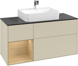 Villeroy & Boch Finion Waschbeckenunterschrank 1200 mm Glossy White mit Beleuchtung