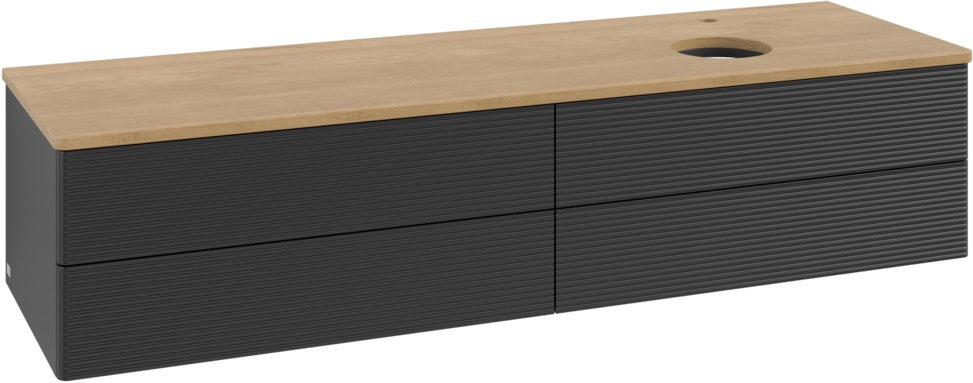 Villeroy & Boch Waschtischunterschrank Antao 1600 mm Anthrazit mit LED-Auszugsbeleuchtung