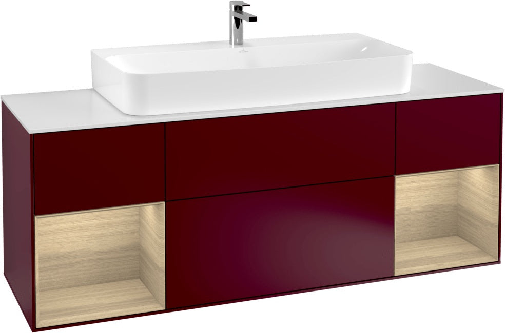 Villeroy & Boch Finion Waschtischunterschrank 1600 mm Glossy White Lacquer mit Beleuchtung