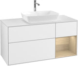 Villeroy & Boch Waschtischunterschrank Finion G831G 1200 mm Glossy White Lacquer mit Beleuchtung