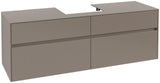 Villeroy & Boch Collaro Waschtischunterschrank 1600 mm Truffle Grey mit 4 Auszügen und Push-Open