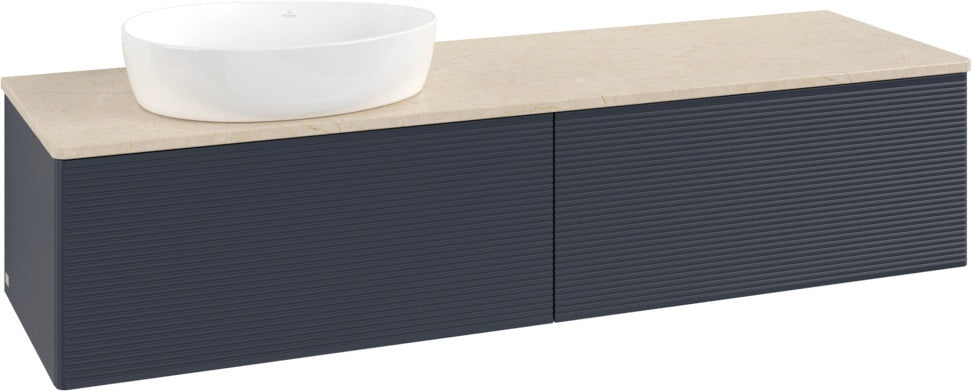 Villeroy & Boch Antao Waschbeckenunterschrank 1600 mm Anthracite Matt mit LED-Beleuchtung