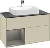 Villeroy & Boch Finion Waschtischunterschrank 1000 mm Glossy White Lacquer mit LED-Beleuchtung